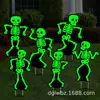 Productos Calientes Transfronterizos Calaveras Divertidas Luminosas Personas Placa para Patio de Halloween Placa Impermeable para Césped de Patio al Aire Libre