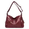 Bolso Transfronterizo de Cuero Genuino para Mujer 2023 Nuevo Bolso de Moda para Mujer Versátil Bolso para Madres de Mediana Edad Gran Capacidad Bolso de Hombro Cruzado