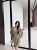 Cárdigan fino de manga larga combinado con un top sin mangas ajustado, conjunto de tres piezas de estilo veraniego suave para mujer con falda bodycon de cintura alta