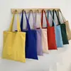 Bolsas Tote de Lona Coloridas Lisas no Atacado em Estoque, Sacolas de Lona Estampadas para Compras, Bolsas Tote de Lona Ecológicas de Alta Qualidade