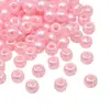 Cuentas sueltas acrílicas nacaradas de color sólido con perforación cuatrifacial para cadenas de teléfono móvil, accesorios para pulseras hechas a mano DIY