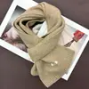 Novo Cachecol de Lã Mesclada Tricotado de Cor Pura para Mulheres no Outono e Inverno Estilo Coreano Quente e Confortável Proteção para o Pescoço Cachecol de Lã