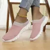 Sapatos casuais femininos de verão para usar sem cadarço, slip-on de malha respirável para praia, importados, para mulheres