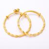 Pulsera alta de latón chapado en oro, de empujar y tirar, pulsera de campana de oro de Vietnam, joyería elegante para mujer que combina con todo