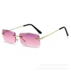 Gafas de sol sin montura europeas y americanas 2025 nuevas para mujer moda transfronteriza parasol gafas de sol personalizadas hombres de moda fabricantes vendiendo