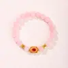 Europeu e Americano Mais Vendido DIY Joias Artesanais Pulseira Infantil Feminina Design de Nicho Sentido de Presente Pulseira Conjunto Rosa