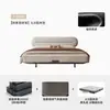 Cabecero de Cama con Respaldo Ultradelgado de Acero Ecológico, Cama de Cuero Genuino Estilo Vintage, Cama Doble Sin Bordes Francesa Retro para Apartamento Pequeño Infantil