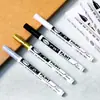 Caneta Marcadora à Base de Óleo Guangna Transfronteiriça à Prova d'Água Tubo de Agulha Ultra Fina Caneta de Pintura 0.7mm Caneta Metálica para Retoque de Pneu de Carro