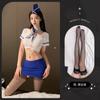 Lemon Story Lencería Sexy Uniforme de Azafata Sexy Traje de Tentación Azafata de Discoteca Policía Falda Estrecha de Estudiante