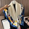 Pañuelo cuadrado pequeño de 90 cm pañuelo de seda vintage pañuelo de seda con estampado de letras tridimensional para dama nuevo pañuelo profesional pañuelo de satén venta al por mayor