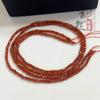 Ágata Roja Color Primario Natural Azúcar Semiacabado Pulsera DIY Collar Clavícula Joyería de Cuentas con Esquinas Cortadas Cuadradas con Cuentas