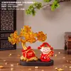 Árbol del Dinero Oficina Atracción de Riqueza Adorno Gato de la Suerte Árbol de Cristal Pasillo Decoración Inauguración de Casa Regalo de Alta Gama