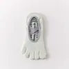 Calcetines de Yoga Personalizados de Cinco Dedos Calcetines Antideslizantes Profesionales para Pilates Calcetines Deportivos de Interior para Fitness para Mujer Fabricante Venta Directa al Por Mayor