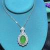 Atacado semente de gelo sol verde calcedônia pombo ovo jade pingente de ágata verde pingente de floco de neve comparável ao jade fornecimento ao vivo