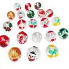 Liquidação Miçangas de Vidro com Gotejamento DIY Contas Redondas Pintadas à Mão para Natal Furo Reto Contas Soltas Acessórios para Joias Pingentes de Pulseira