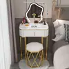 Mesa de maquiagem minimalista, penteadeira nórdica de luxo leve, penteadeira de tamanho pequeno, mini penteadeira nova e moderna para quarto
