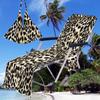 Funda para silla de playa transfronteriza funda para silla de playa de microfibra serie leopardo con impresión digital 3D