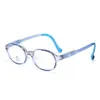 Nuevas Gafas Anti-Luz Azul para Niños Marco Suave Tr90 Gafas de Estudiante Espejo Plano Patillas Curvas Montura Redonda 5434