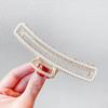 Horquilla de metal con diamantes de imitación y perlas de estilo coreano, pinza grande para sujetar el pelo en la parte posterior de la cabeza de niña, pinza de tiburón para el pelo, accesorios para el cabello