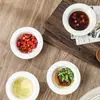 Plato de cerámica para salsa, plato para salsa de dumplings, plato casero con forma de sombrero de paja para condimentos, plato para salsa de soya, plato para vinagre, plato para condimentos, plato para snacks, uso comercial