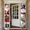 Banner navideño más vendido de Amazon con Papá Noel y muñeco de nieve, banner vertical colgante para exteriores para fondo de puerta principal festiva