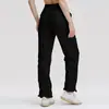Pantalones de Yoga Sueltos de Secado Rápido para Mujer, Pantalones Rectos Transpirables con Cordón, Pantalones Deportivos para Correr y Fitness de Cintura Alta Adelgazantes