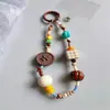 Cadena de Teléfono con Abalorios Negra de Encanto Nicho Estilo Coreano y Japonés Colgante para Bolso de Cámara Llavero para Funda de Teléfono para Mujeres