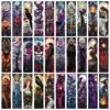 30 marcapáginas estilo vidriera gótica con cuervos y brujas de dibujos animados oscuros, marcadores de página de ilustración vintage