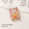 Acessórios de Resina DIY Desenho Animado Animais Felizes Transparentes Presilhas de Cabelo Capa de Celular Fivela de Sapato Pingente de Chaveiro Decorações