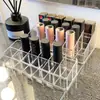 Caixa de armazenamento de batom, organizador de mesa à prova de poeira para cosméticos, esmalte, caixa de batom transparente, suporte de alta qualidade para lip gloss e batom