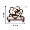 Patch de Bordado Computadorizado Autoadesivo Termocolante Tecido Bordado Desenho Linha Cachorro Desenho Animado Patch de Tecido DIY Fofo Patch Sem Costura