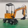 Fabricante Original Ht10L Escavadeira de Rodas 1000kg Pequena Máquina de Gancho Preço Exportada para Pomar Francês Escavação de Trincheiras