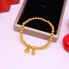 Suministro en vivo Arena dorada de Vietnam Nuevo estilo chino Estilo chino Loto Pulsera de la felicidad de dos generaciones para mujer Joyería simple exquisita al por mayor