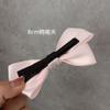 Horquilla francesa sencilla y dulce para niña adulta con lazo rosa claro, pinza superior con resorte, pinza para cola de caballo, accesorios para el cabello