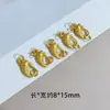 Hebilla de Pulsera de Perlas Doradas de Arena Antigua Artesanía Esmaltada Conservación del Color Calabaza Pez Gancho Curvo Hebilla Joyería Hecha a Mano Accesorios Accesorios