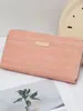 Nueva Moda Coreana Cartera Pequeña de Fragancia para Mujer Larga Simple Estudiante Ranura para Múltiples Tarjetas Portatarjetas de Gran Capacidad Billetera para Monedas