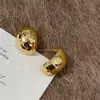 Brincos de Semi-Círculo Dourados Facetados em Forma de Gota d'Água, Brincos Simples Elegantes com Mosaico Espelhado Banhados a Ouro Cobre, Brincos da Moda