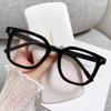 TikTok Caperucita Roja Libro Mismo Estilo Rubor Lentes Calientes de Internet Atmósfera Estilo Deseo Puro Lentes Lisos sin Maquillaje Moda Armazón Negro Lentes Planos