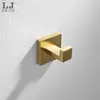 Fornecimento Exclusivo Transfronteiriço de Porta-Toalhas em Aço Inoxidável 304 Dourado Escovado, Porta-Toalhas de Banho de Camada Dupla, Porta-Toalhas de Armazenamento para Banheiro de Hotel