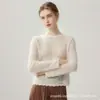 Nuevo suéter de punto de terciopelo para otoño e invierno, cuello redondo, hueco de ganchillo, holgado, de manga larga, top versátil