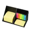 Caja giratoria de notas adhesivas mágicas, Notas adhesivas de cuero para negocios desprendibles, Cuaderno pequeño, Notas Post-it, Pegatinas de mensajes, Personalizable con logo