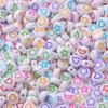 Cuentas de Letras Acrílicas Cuentas Sueltas Cuentas Planas DIY Hecho a Mano para Niños Pulseras Creativas Aretes Accesorios de Joyería Transfronterizos
