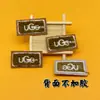 Em estoque moderno inglês amor inglês toalha bordado adesivos UGG meias quadradas sapatos e chapéus decoração de roupas adesivos patch