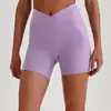 Pantalones Cortos de Yoga de Cintura Alta Transfronterizos Europeos y Americanos, Pantalones Deportivos Ajustados para Mujer que Realzan los Glúteos de Melocotón, Venta al por Mayor