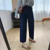 Jeans de tiro alto elásticos en cuatro direcciones con corte curvo adelgazante para mujer, pantalones balloon cropped de otoño para cuerpo tipo pera, modelo nuevo 2026