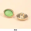 Botones de moda para ropa de mujer, cuentas, botones de resina coloridos con bordes dorados, suéteres de punto de lujo ligero, abrigos y suéteres, accesorios hechos a mano para DIY