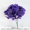 Buquê de flores artificiais de hortênsia de 3 pétalas, flores falsas, decoração de flor de plástico, arranjo para salão de cerimônia de casamento, decoração de sala de estar