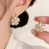 @Oferta Especial@Estanque de Loto Flor Gemela Flor de Luna Uso por Ambos Lados Pendientes Dulces Pendientes Elegantes Ojo de Gato Personalizado para Mujer