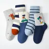 Calcetines Gruesos de Algodón para Niños Ratón de Seis Dedos, Calcetines de Dibujos Animados de Algodón Peinado para Niños, Adecuados para Estudiantes de Primaria y Secundaria, Edades 0-18