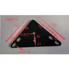 Soportes de Esquina de Hierro Engrosados, Soportes de Esquina Planos Negro Mate Electroforético, Accesorios de Ferretería para Muebles, Corte Láser
